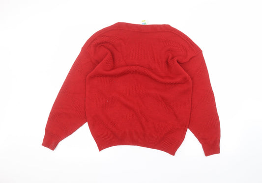 St michaels Womens Red Pullover Jumper Size 12