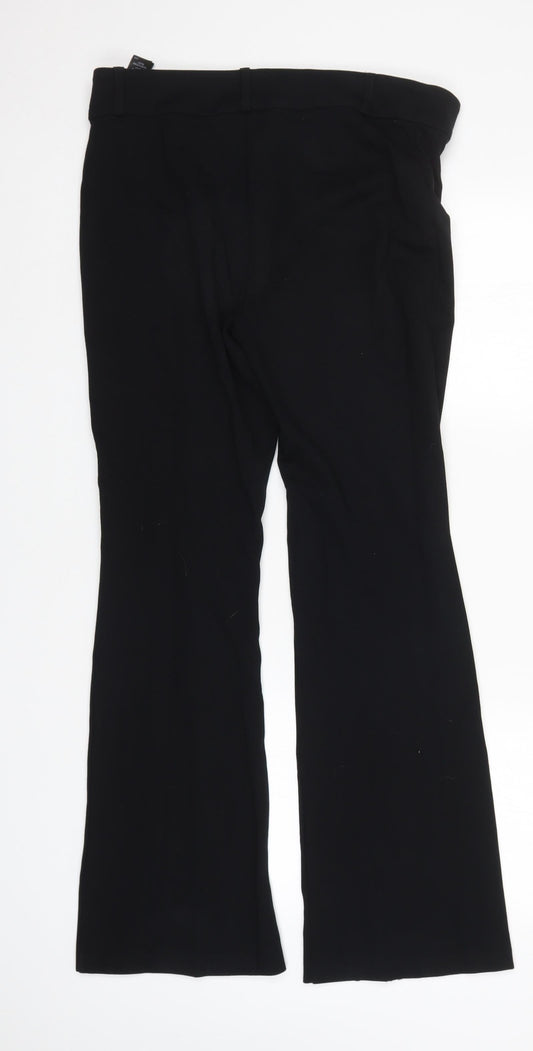 M&S Womens Black Trousers Size 12 L30 in