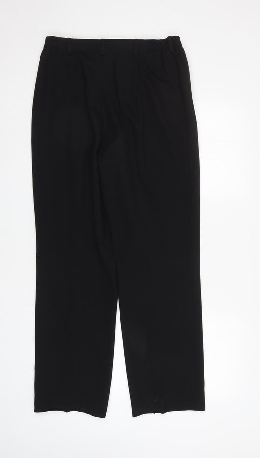 LUCIA Womens Black Trousers Size 14 L30 in
