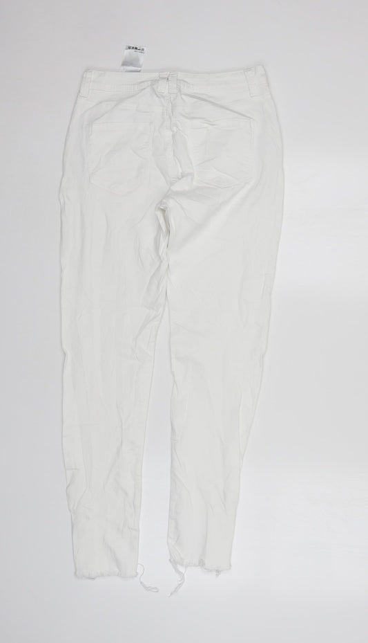 Yessica Womens White Skinny Jeans Size 6 L28 in