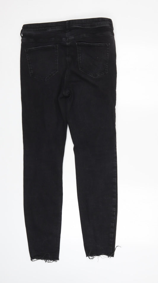 NEXT Womens Black Skinny Jeans Size 12 L28 in