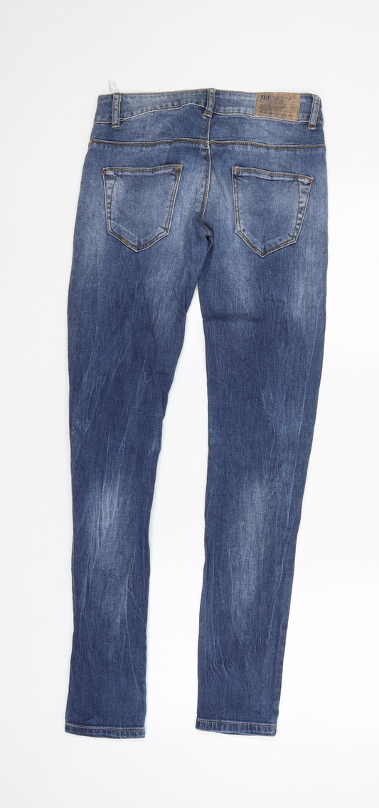 TRF Womens Blue Tapered Jeans Size 6 L31 in