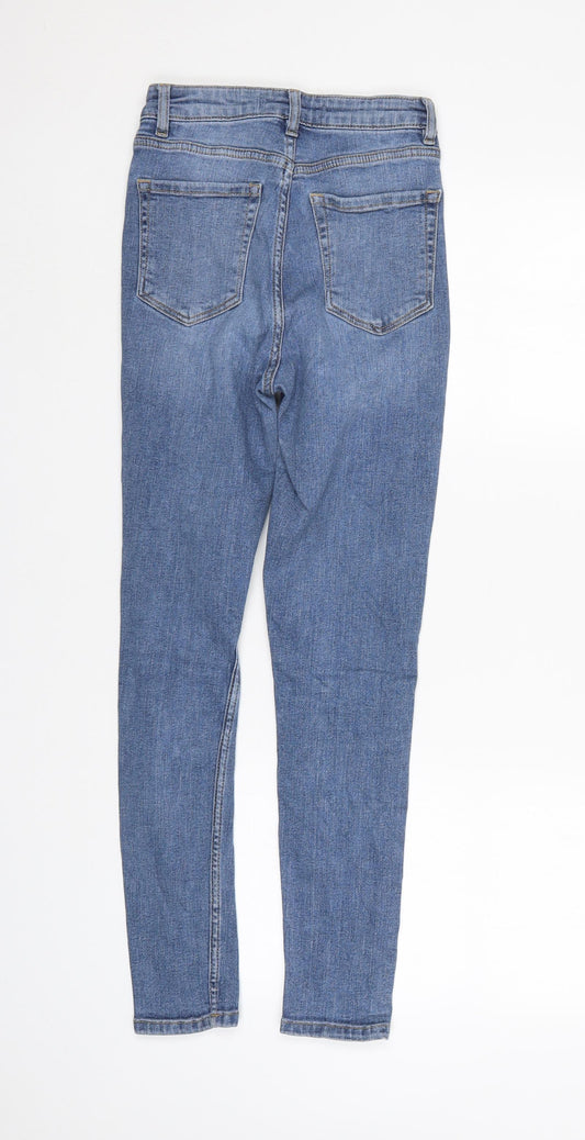 TALLY WEiJL Womens Blue Tapered Jeans Size 6 L27 in - Elastic Waist