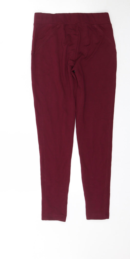 New Look Womens Red Leggings Size 8 L28 in