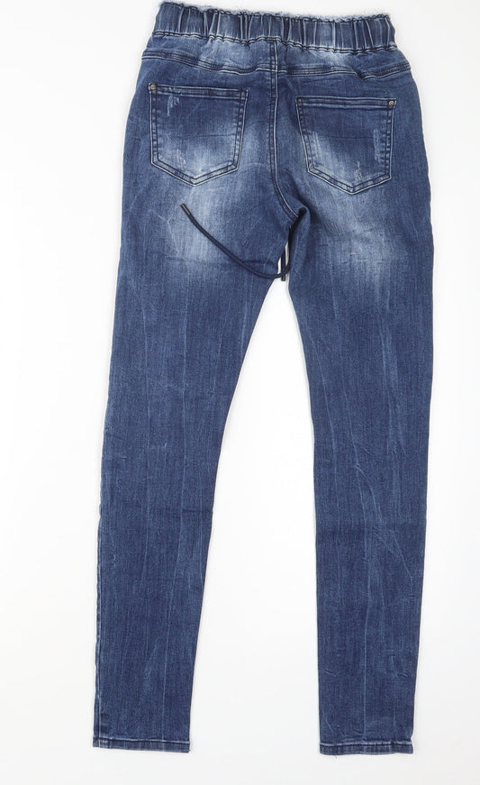 Preworn Womens Blue Denim Straight Jeans Size XS L28.5 in