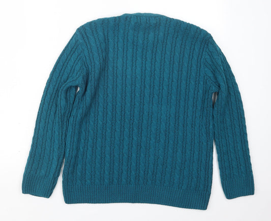 Beaumonde Womens Blue Knit Pullover Jumper Size M
