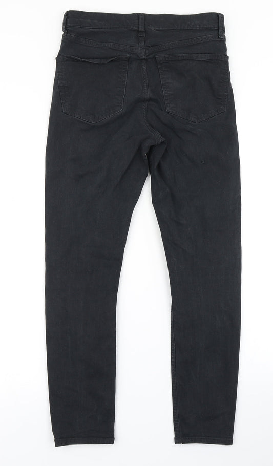 Topshop Womens Black Denim Skinny Jeans Size 28 in L30 in