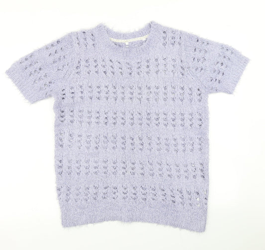 Anthology Womens Purple  Knit Pullover Jumper Size 12