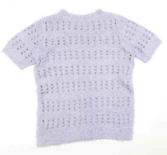 Anthology Womens Purple  Knit Pullover Jumper Size 12