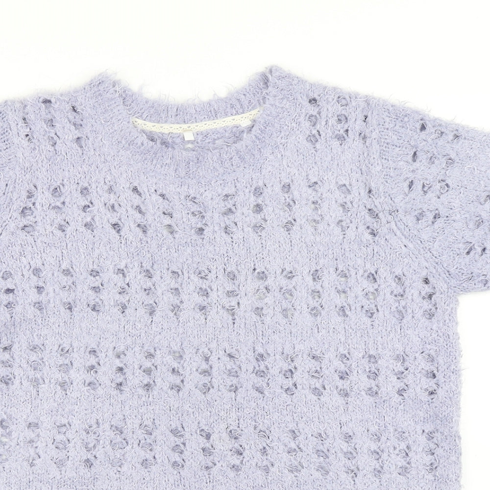 Anthology Womens Purple Knit Pullover Jumper Size 12