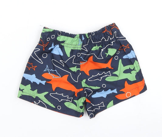 Mini Rebel Boys Blue Shorts Outfit/Set Size 3-6 Months