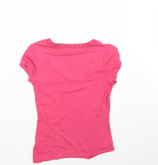 Linea Womens Pink Basic T-Shirt Size S