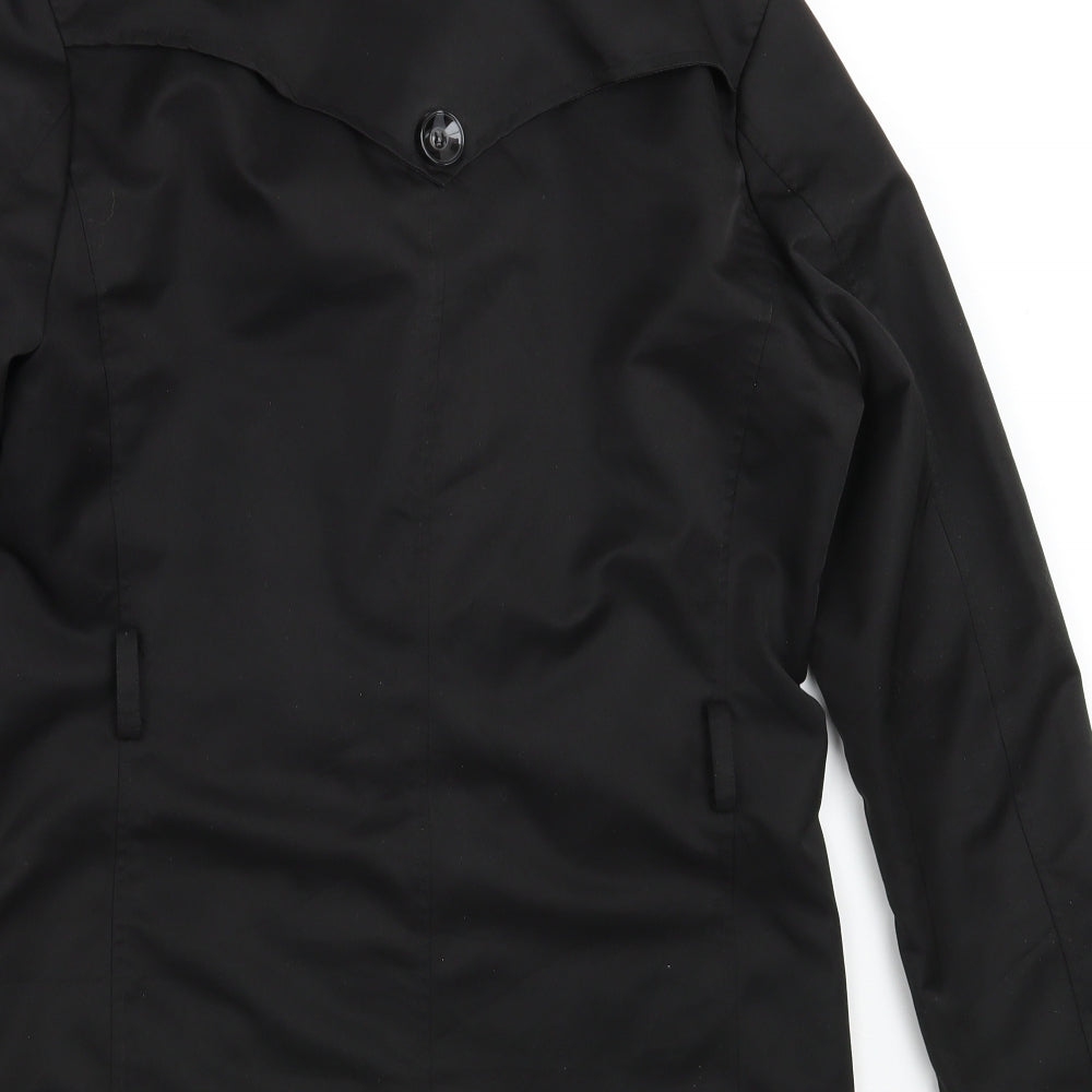 VSKa Womens Black Overcoat Coat One Size