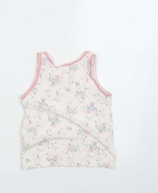 Nutmeg Girls White Floral Camisole Tank Size 5-6 Years