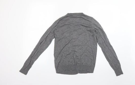 United Colors of Benetton Womens Grey Cardigan Jumper Size S