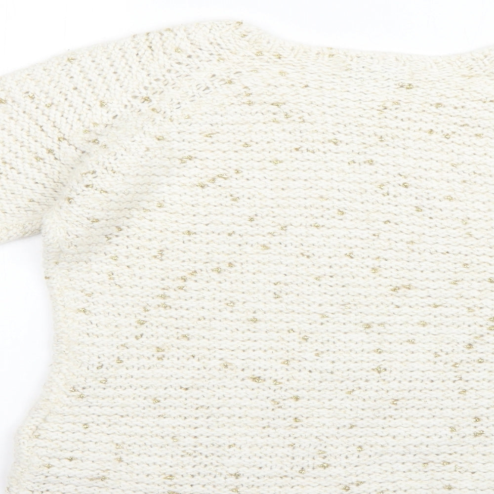 Marks and Spencer Womens Beige Pullover Jumper Size 14