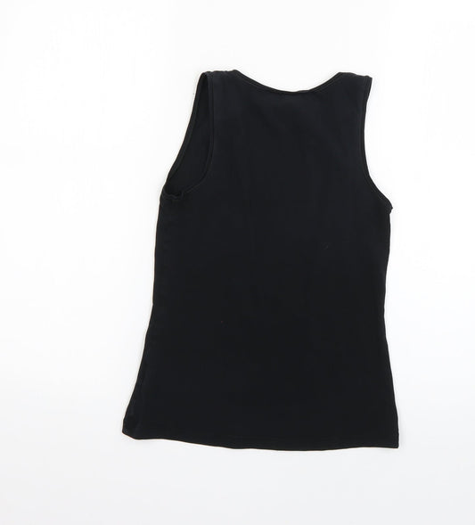 Marks and Spencer Womens Black Basic T-Shirt Size 10