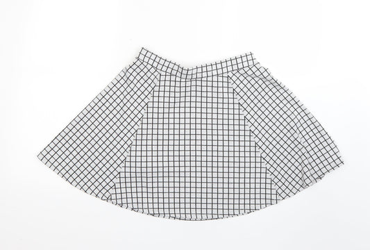 New Look Womens Multicoloured Check Flare Skirt Size 10