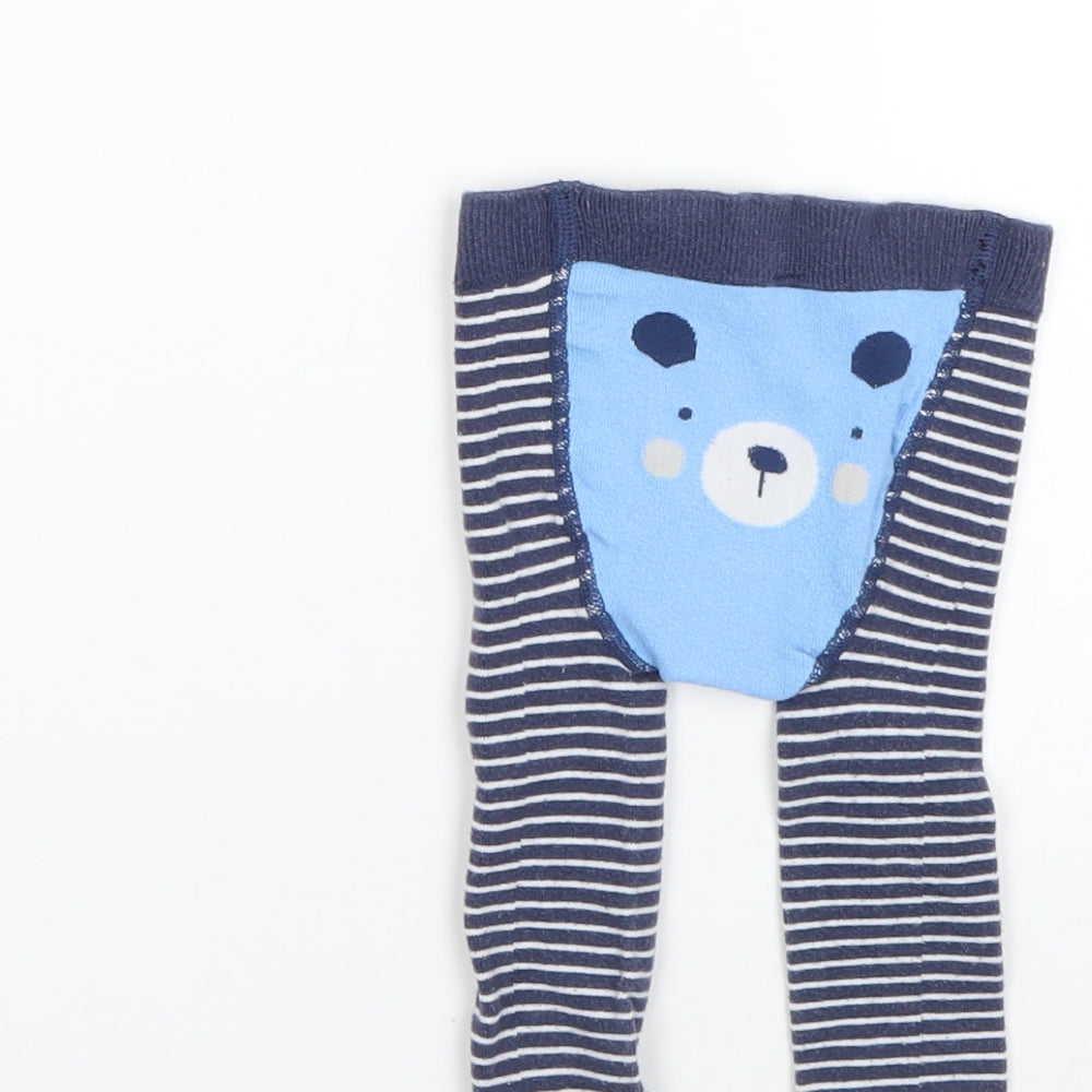 Nutmeg Baby Blue Striped Jogger Leggings Size 6-9 Months