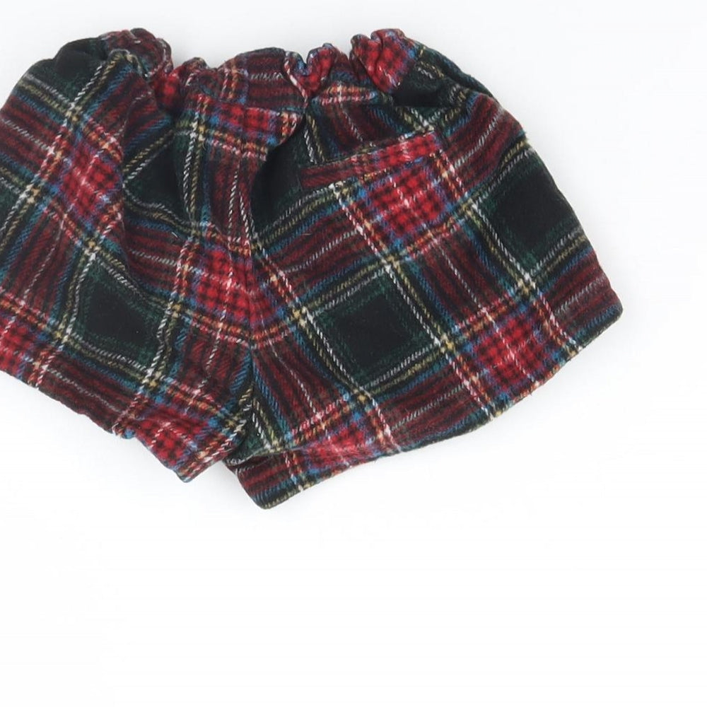 NEXT Girls Red Check Culotte Shorts Size 2 Years
