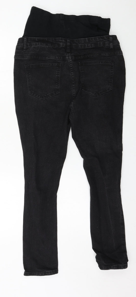 Boohoo Womens Black Denim Skinny Jeans Size 10 L25 in