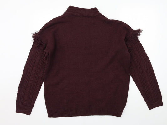 Select Womens Purple Knit Pullover Jumper Size 14