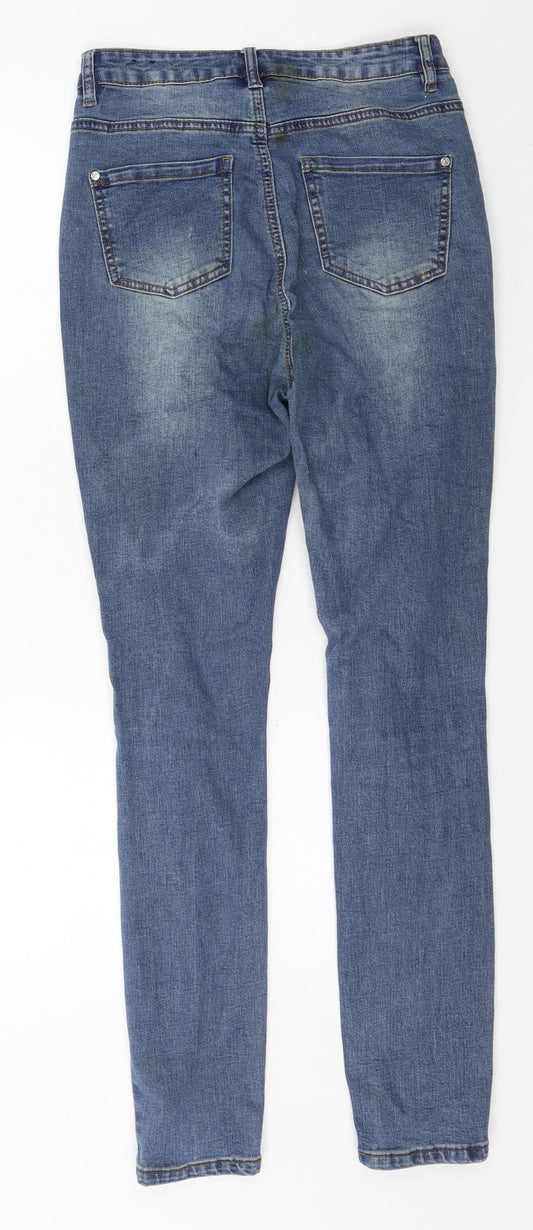 Missguided Womens Blue Denim Skinny Jeans Size 10 L30 in