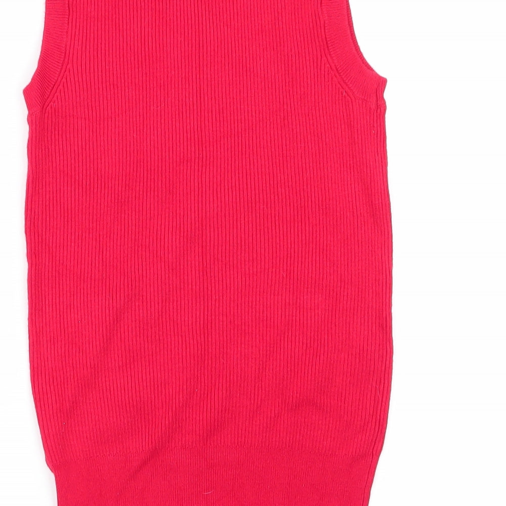 M&S Womens Red Basic Tank Size 10