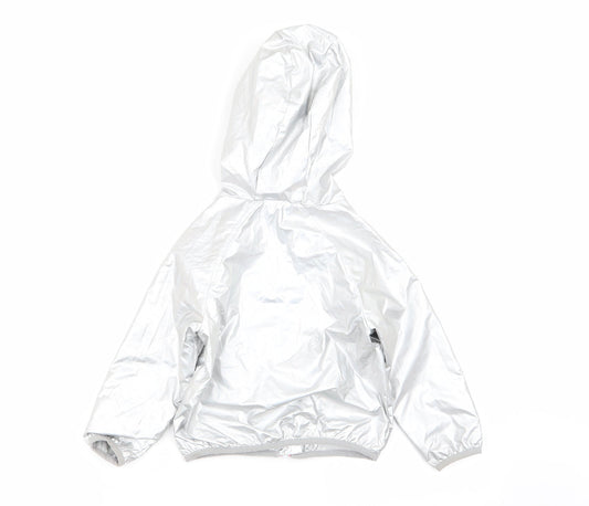 NEXT Girls Silver Jacket Coat Size 3 Years