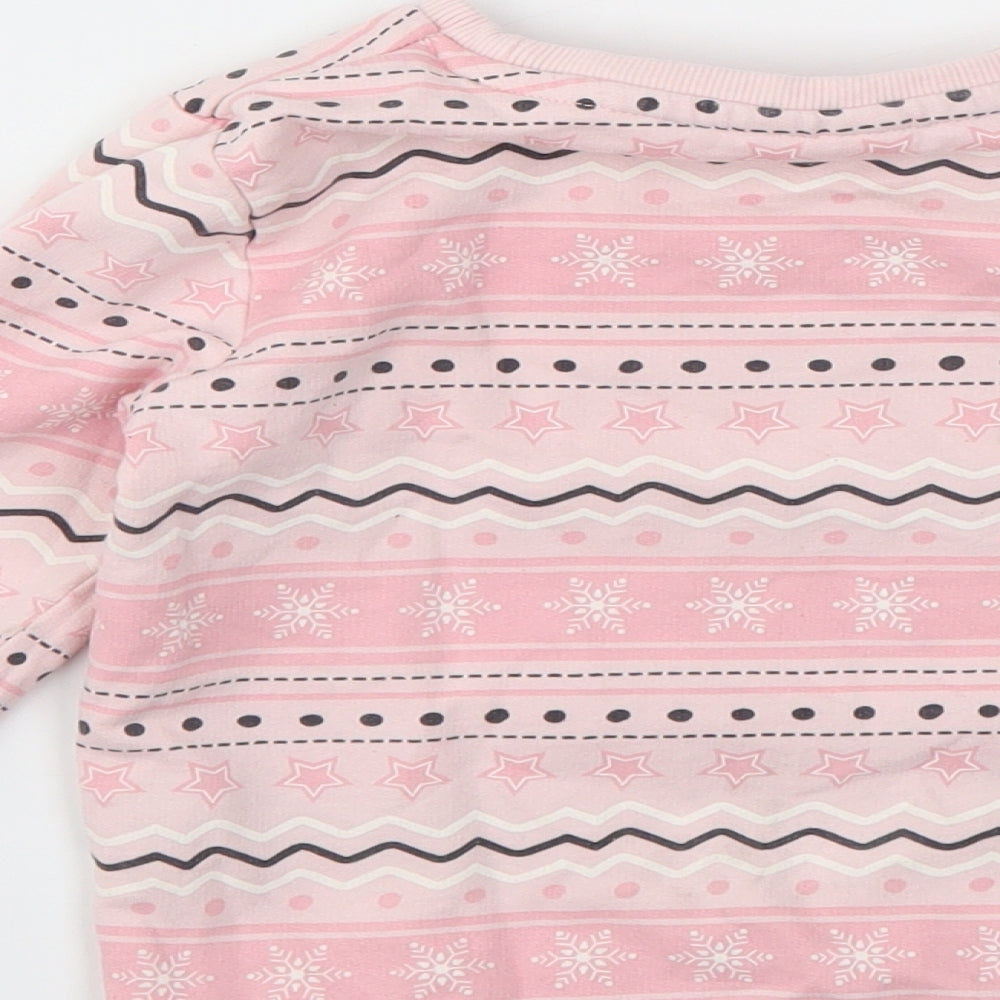 SO CUTE Girls Pink Geometric Basic T-Shirt Size 24 Months