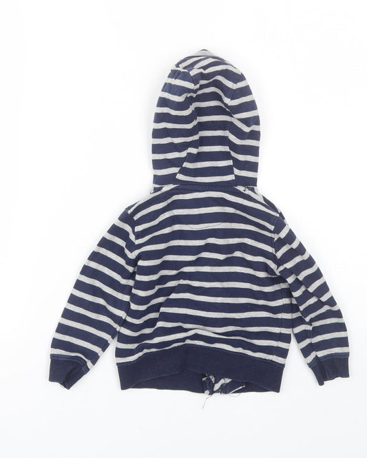 Lullaby Baby Blue Striped Full Zip Jumper Size 9-12 Months