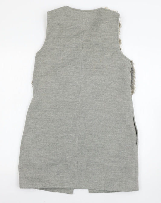 New Look Womens Grey Gilet Jacket Size 8