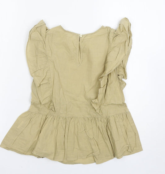 Lost Stock Womens Brown Basic Blouse Size S