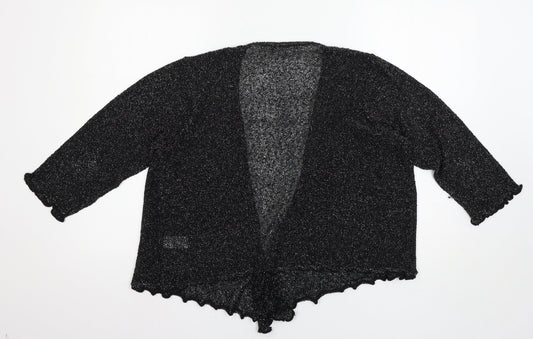 BM Womens Black Cardigan Jumper Size M