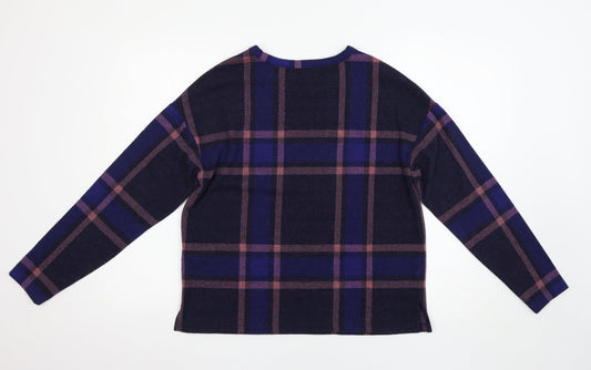 Marks and Spencer Womens Multicoloured Check Pullover Jumper Size 10