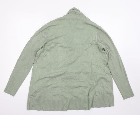 Eleven Womens Green Cardigan Jumper Size M