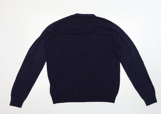 worley Mens Blue Pullover Jumper Size L