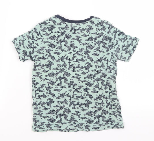 Nutmeg Boys Blue Camouflage Basic T-Shirt Size 5-6 Years