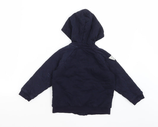 Junior J Boys Blue Full Zip Hoodie Size 2-3 Years