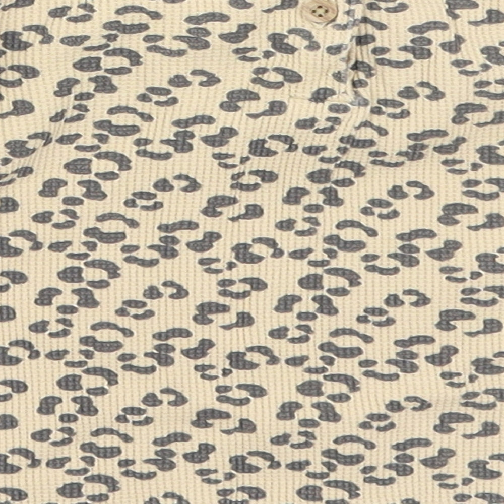 TU Baby Brown Animal Print Basic T-Shirt Size 9-12 Months