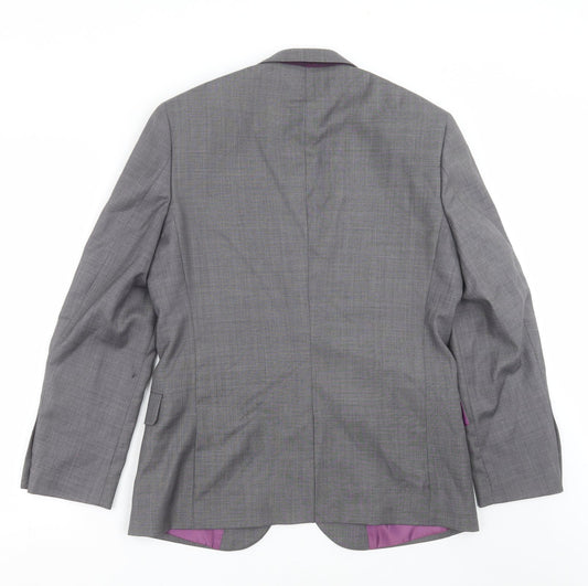 Taylor & Reece Mens Grey Jacket Suit Jacket Size 38 - Tailored fit