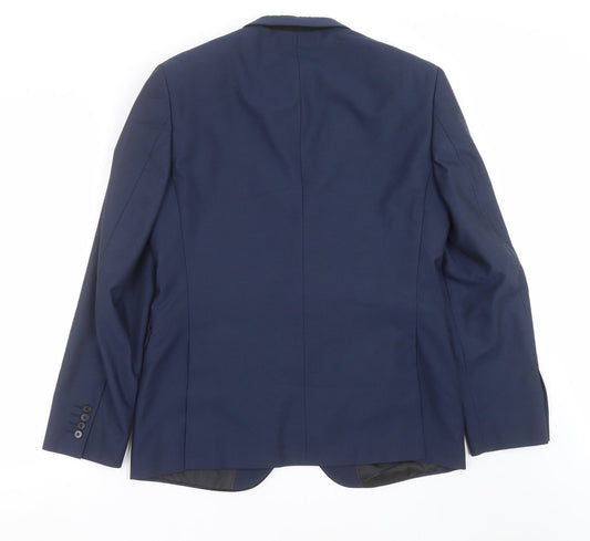 Burton Mens Blue Jacket Suit Jacket Size 40