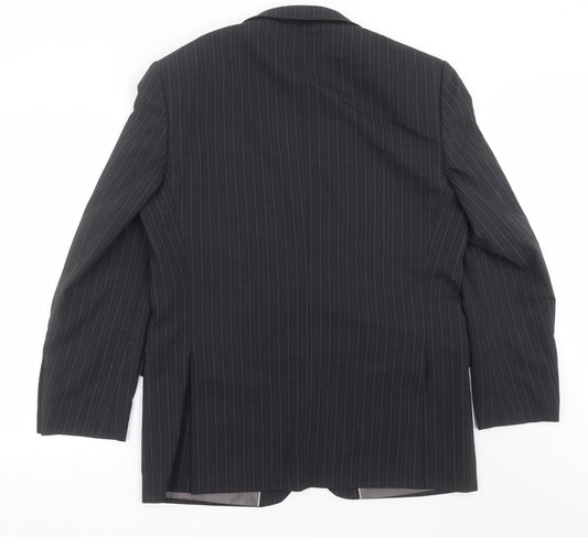 Marks and Spencer Mens Grey Striped Jacket Suit Jacket Size 42
