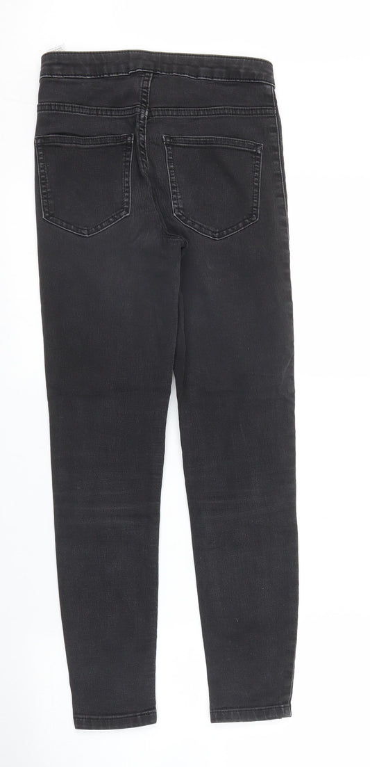 M&S Womens Black Denim Skinny Jeans Size 8 L26 in