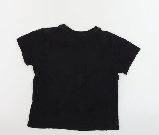 Primark Boys Black Basic T-Shirt Size 5-6 Years
