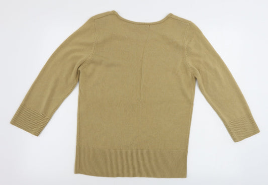 Klass Womens Beige Pullover Jumper Size M