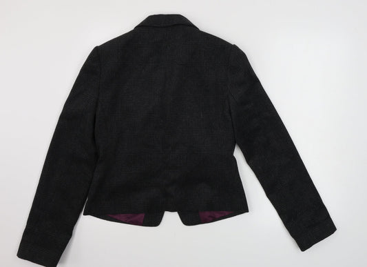 New Look Womens Grey Check Jacket Blazer Size 12
