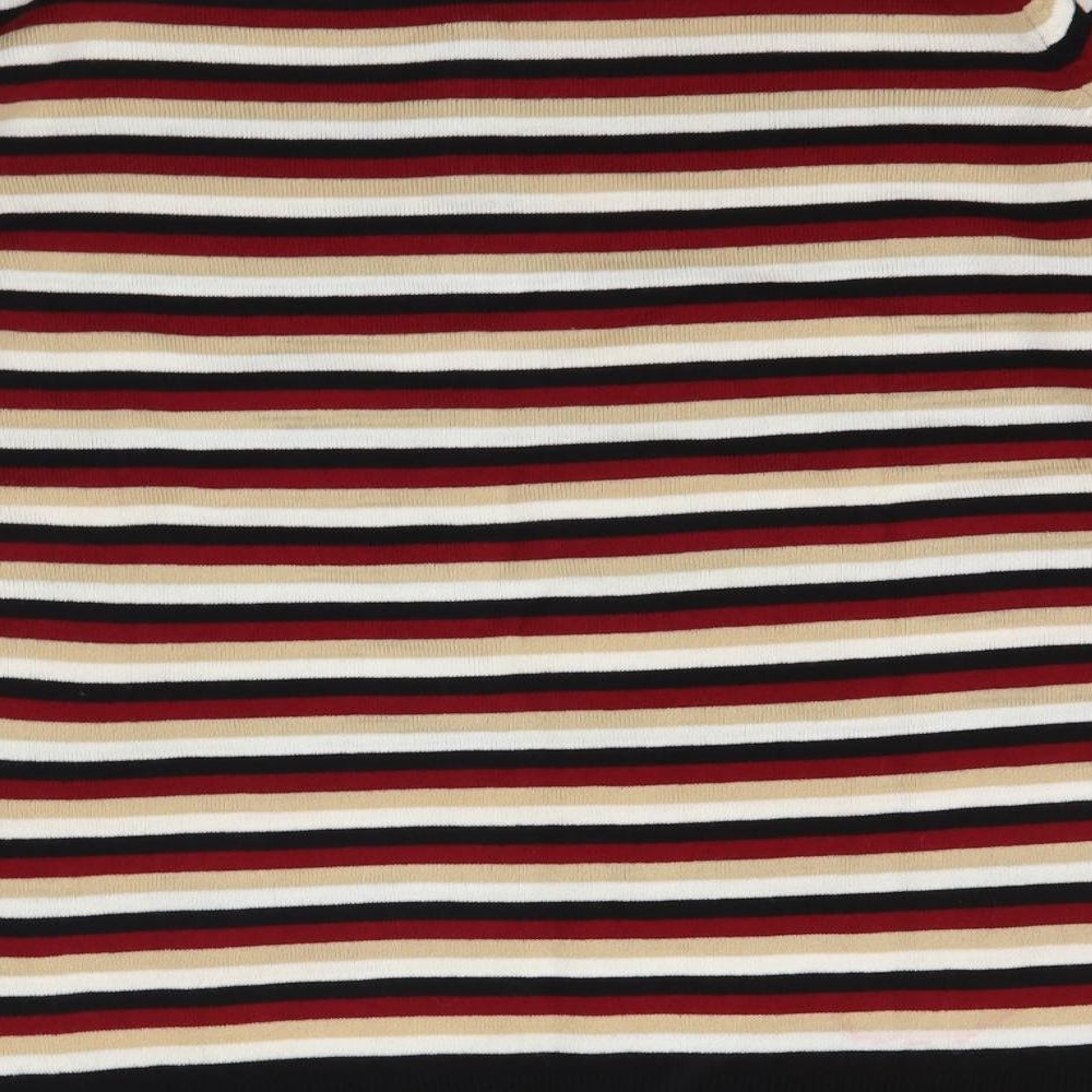 EWM Womens Multicoloured Striped Pullover Jumper Size L