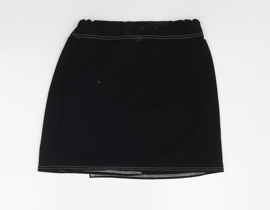 Boohoo Womens Black A-Line Skirt Size 14