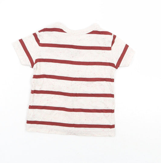 NEXT Boys Ivory Striped Basic T-Shirt Size 3-6 Months